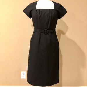 Banana Republic Black Belt Short Sleeve Dress